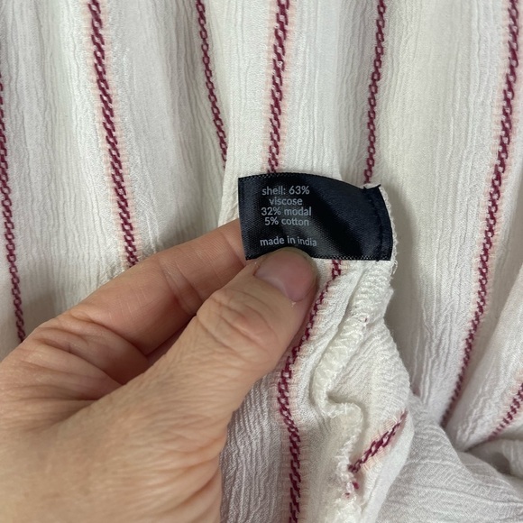 Lane Bryant baby doll flutter sleeve‎ striped blouse. - Picture 7 of 7